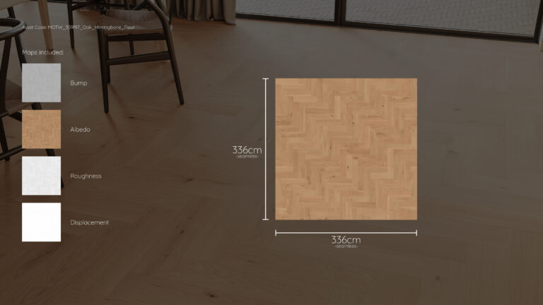 Seamless Oak Wood Herringbone Floor Texture | Materials of the World